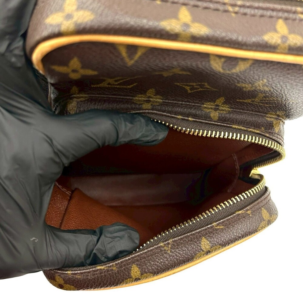 LOUIS VUITTON Authentic Brown Monogram Leather Pochette Shoulder Bag - Picture 10 of 10